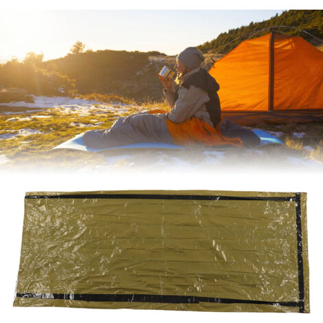 Lot De 4 Sacs De Couchage D'Urgence Thermiques – Mylar, Imperméables, 213,4 X 91,4 Cm, Avec Sifflet Et Mousqueton, Pour Survie Bivouac