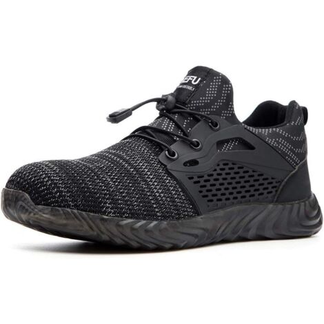 Chaussure de Securité Homme Femme Bottes Travail Chantiers Industrie Sneakers Protection Embout en Acier Basket de Sports, EUR vert 41 (1/5)