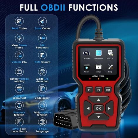OBD2 Diagnostic Valise Voiture Auto: OBD Valise Diagnostique Auto Multimarque Français - Équipement Auto