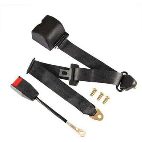 Debuns – Ceinture de sécurité réglable 3 points – Sangle en polyester durable – Longueur maximale 2.8m – Verrouillage automatique pour conducteur et passager