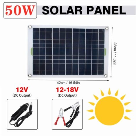 Kit Pompe à Eau Solaire 800L/h - Panneau 50W 12V Pour Étang, Piscine, Oiseaux