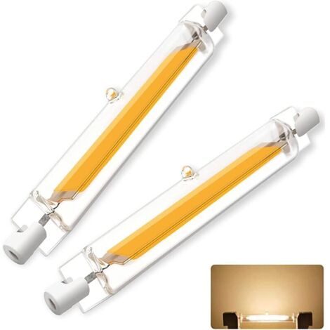 Ampoule LED R7S 118mm Dimmable,R7S LED 118mm 20W Équivalent Ampoule Halogène R7S 200W J118,Blanc Chaud 3000K Éclairage à Faisceau 360 °, Pas de Scintillement 2000LM,Paquet de 2 [Classe énergétique F], (1/5)