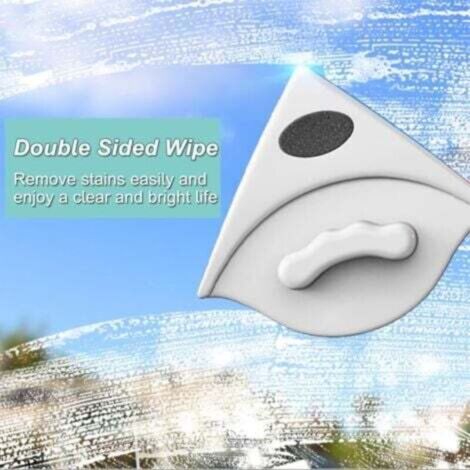 Nettoyeur Vitre Magnétique Double Face - Pour Fenêtres 3-8 Mm, Éponges Remplaçables, Corde De Sécurité