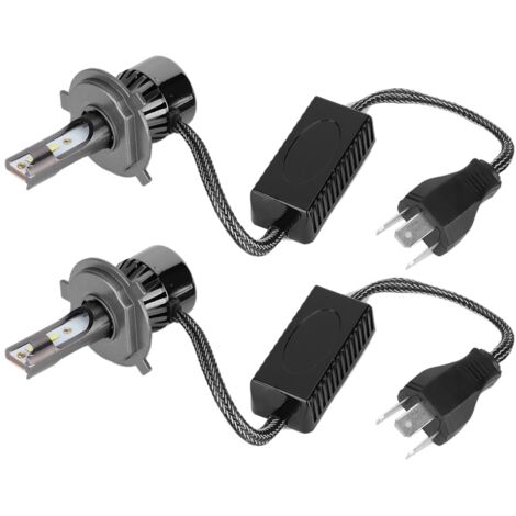 2 pièces de ampoules LED H4 60W lumière blanche 6000K pour phare de voiture,de DEBUNS (1/5)