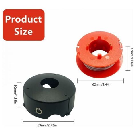 Lot 3 Bobines + Couvercle Pour Bosch ART 23/26/30 Easytrim Combitrim – Fil 8m X 1.6mm Pro-Tap Automatique Fil Souple Nylon