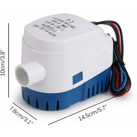 Pompe De Cale 12V 1100 GPH – Profil Bas, Détection Auto, Sortie 360° – Acier Inoxydable, Pour Bateaux Et Réservoirs