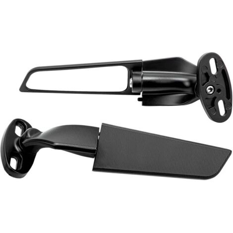 2PCS Rétroviseur latéral Rotatif Ajustable, Aile de rétroviseur en métal modifié pour Moto avec Goujon Amovible, Rétroviseur de Moto à Vision élargie pour Ninja 250, Suzuki, ZX10R..DEBUNS