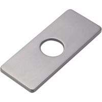 Debuns – Plaque de trou d'évier en acier inoxydable – Rosace pour robinet – Finition nickel brossé – Design élégant pour salle de bain
