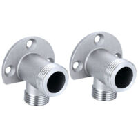 Juskys – Kit d'installation 2pcs pour robinet mural – Adaptateurs en cuivre – Compatible avec systèmes de douche extérieurs – Pas de fuite