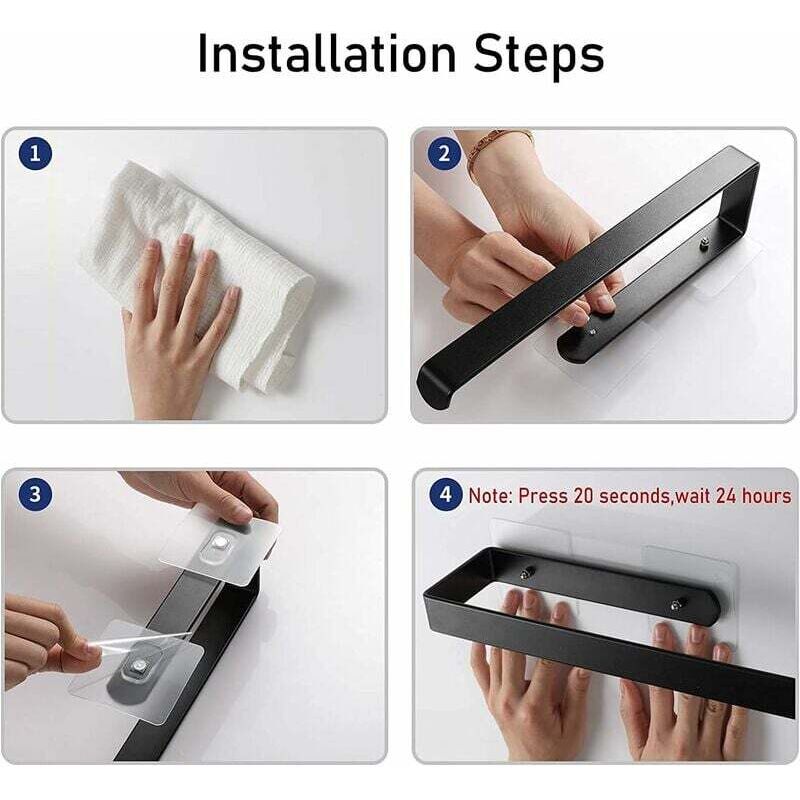 ZUIMENG Porte Essuie-Tout Mural Sans Perçage - Support Rouleau Cuisine Acier Inoxydable Blanc