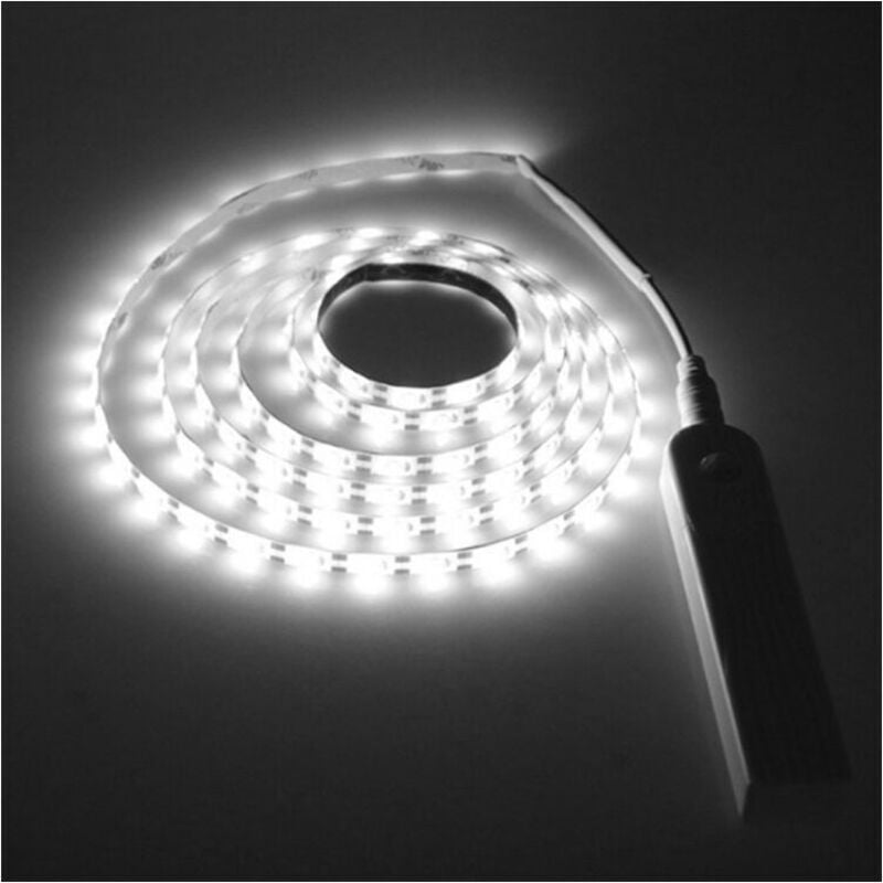 Bande Lumineuse LED Avec Détecteur De Mouvement Pour Placard, Placard, Cuisine, Escaliers (blanc Chaud, Batterie 1,5 M