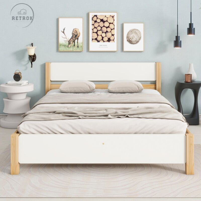 Tête De Lit En Pin Massif Blanc 140 Cm – Avec Pieds Stables, Design Moderne – Pour Lit Double, Soutien Dos