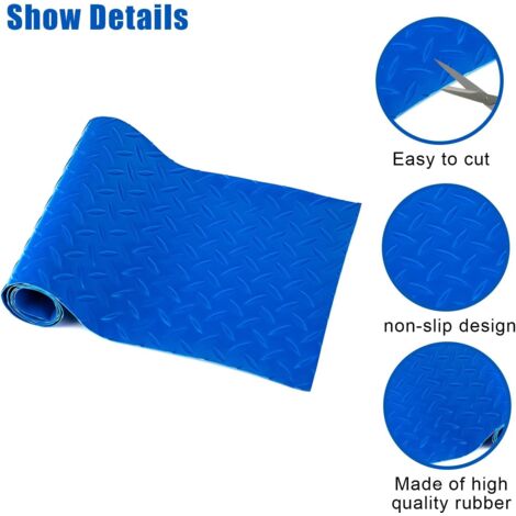 Tapis Antidérapant Pour échelle De Piscine 40x100 Cm Bleu - PVC Imperméable, Motif Chevrons