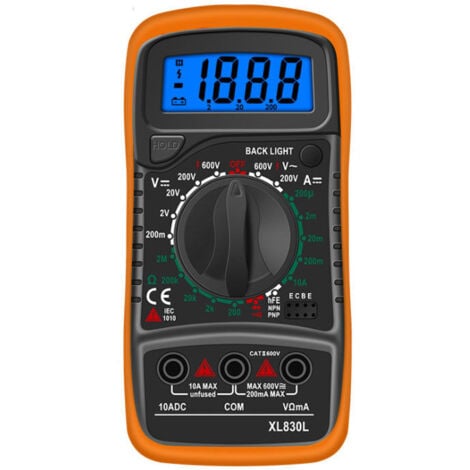 Multimètre Numérique Manuel à 1999 Chiffres Multi Testeur Voltmètre Ampèremètre Ohmmètre Capacitance Meter Avec Diffusion Vocale