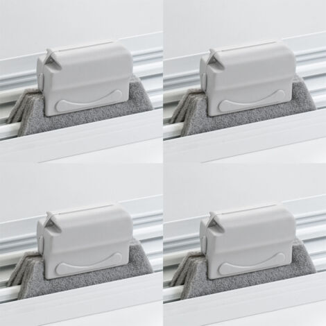4pcs Brosse Fente Multifonction Brosse de Nettoyage de Fente de Fenêtre pour Porte Glissières de Fenêtre Salle de Bain Rainure de Fenêtre (gris) (1/5)