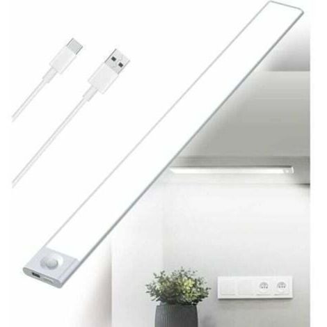 Trimec – Réglette LED rechargeable 40 cm – 2500mAh – Dimmable avec détecteur de mouvement – Lumière douce pour placard et escalier (1/5)