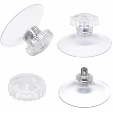 Trimec – Lot de 30 ventouses transparentes Ø 45 mm – Charge maximale 2 kg – Fixation facile avec filetage et écrou moleté – Pour surfaces lisses (1/5)