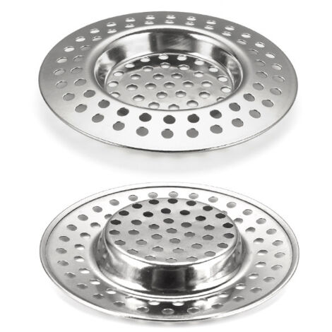 2pcs Passoire d’évier de Cuisine, crépine de vidange d’évier en Acier Inoxydable, Lave-Vaisselle (GR049) (1/5)