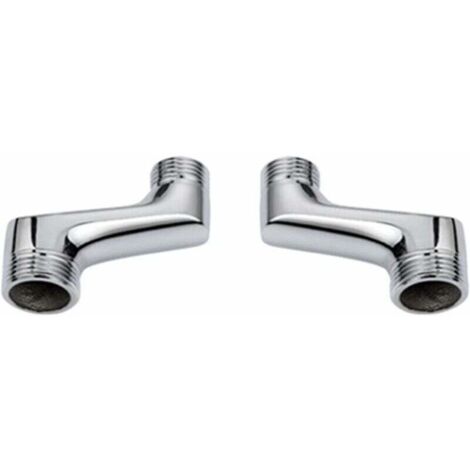 Trimec – Raccord de robinetterie coudé en laiton – Adaptateur G1/2 à G3/4 – Fixation murale – Résistance à la corrosion – Installation facile (1/3)