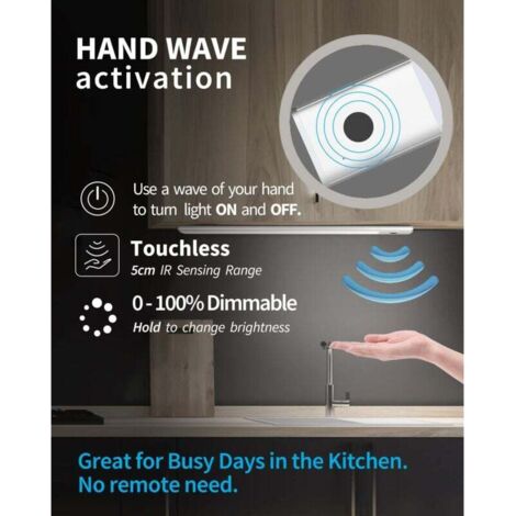 MEKKLEON Lampe LED Sous Meuble De Cuisine Avec Télécommande, éclairage