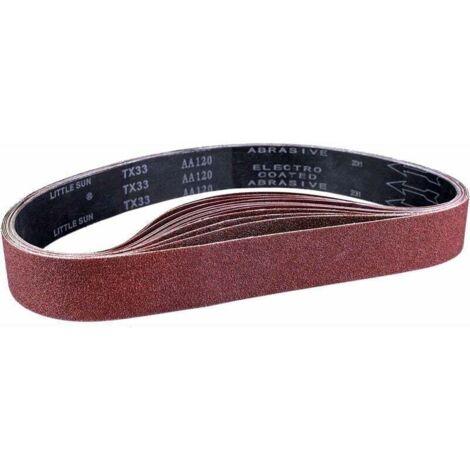 Bande abrasive de ponceuse Bande Abrasive,50 x 686 mm, Bandes Abrasives Mixte (3x grains 80/120/150/240/400) pour Ponceuses à Bande（15 pièces ）