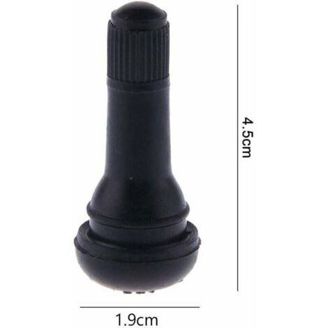 Lot De 100 Valves Pneumatiques Voiture - Bouchons Caoutchouc Tubeless 43 Mm X 11.5 Mm - Remplacement Haute Qualité KS Tools 100.5413