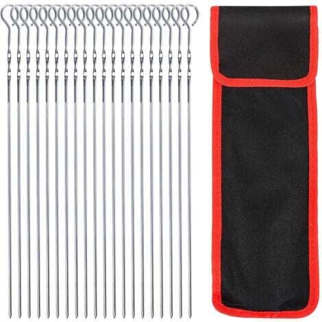 Lot De 20 Brochettes BBQ Inox – Réutilisables, Verticales Pour Air Fryer, Grill & Fêtes – 10 Cm
