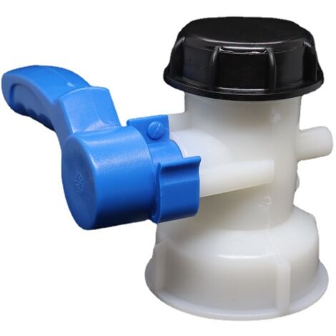 Adaptateur de réservoir IBC 62mm DN40 Vanne à papillons de vidange Raccords de vidange pour carburant à huile, vanne de tonne (1/5)