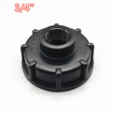 Adaptateur IBC Bouchon s60x6 pour cuve 1000 litres, 3/4 Pouce (version convexe externe 6 points (3/4") épaissie) (1/3)