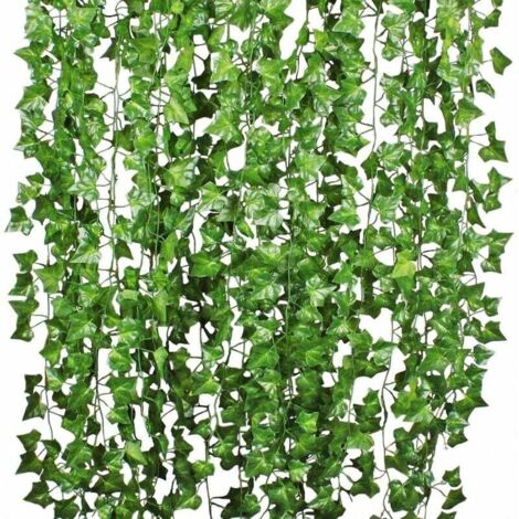 Lierre Artificiel Lierre Suspendu Guirlande 12 Pièces Artificielle Lierre Guirlande 84 Ft Lierre Artificiel Mariage pour Bureau, Cuisine, Jardin, Décoration Murale--TRIMEC