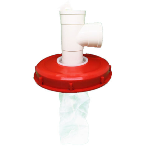Couvercle de Réservoir IBC avec Filtre en Nylon Lavable pour Réservoir d'eau de Pluie IBC 1000 litres,Filtre À Couvercle IBC Accessoires de Réservoir IBC,Filtre à Eau de Pluie en Nylon (té vertical de (1/5)