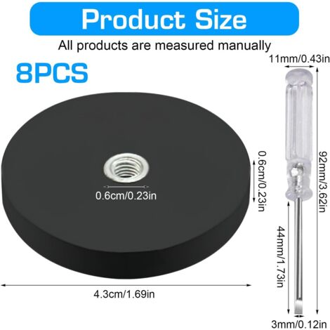 10 Bandes Adhésives Métalliques Pour Aimants - Acier Ultra-Mince (6,5cm) - Pour Frigo, Téléphone, Atelier