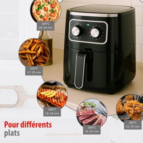 Air Fryer STANEW,Dual Zone Avec Fenêtre De Visualisation, Friteuse Sans Huile 9L, 8 Programmes De Cuisson, Écran Tactile,Alerte Aux Tremblements,Noir