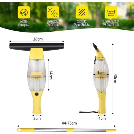 Mini Mop - Nettoyeur De Vitres Auto-Essorage Nettoyeur Portable Taches Comptoir Cuisine Pour Fenetre Sol Dur Miroir Appartement Carrelage Table Repas 89680704