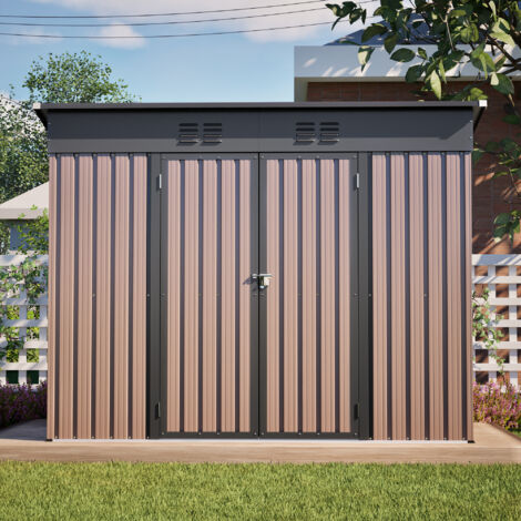Abri de jardin métal 8x4 FT avec base métallique solide, cabanon ...