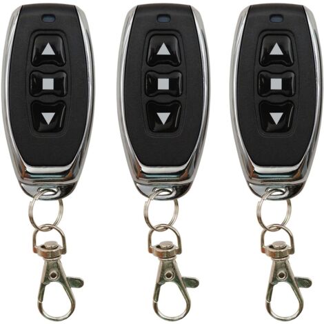 3X Télécommande sans Fil 433Mhz Transmetteur Porte-clés EV1527Code d'apprentissage 3 Boutons (1/4)