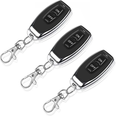 3X Télécommande sans Fil 433Mhz Transmetteur Porte-clés 1527 Code d'apprentissage 2 Boutons (1/4)
