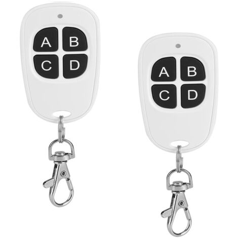 Télécommande universelle pour porte de garage, émetteur sans fil à 4 canaux 433 MHz, compatible avec le code d'apprentissage 1527(2 articles) (1/5)