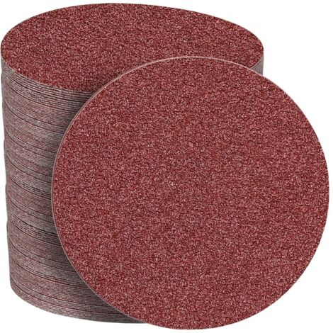 Disques Abrasifs 123mm Grain 40 Papier Poncer 100 Pièces no Trous Disque Poncage pour Ponceuse Excentrique (1/5)