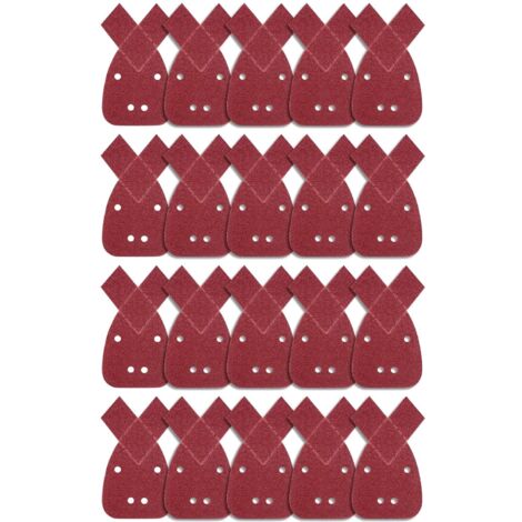 20 Pièces Feuilles Abrasives Triangles Feuilles de Ponçage 40 Grain Mouse Sanding Sheet Papier Abrasif pour Detail Palm Sander (1/5)
