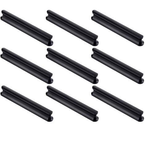 Lot de 9 poignées de porte d'armoire de cuisine de 120 mm de long (trou central de 96 mm), Poignées de tiroir de cuisine, poignées de porte d'armoire, poignées de porte de placard (1/4)
