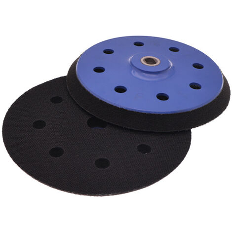 Plateau de ponçage 180mm, 8 trous, MOYEN, pour disque abrasif, Accessoire pour Ponceuse Excentrique(2 articles) (1/4)