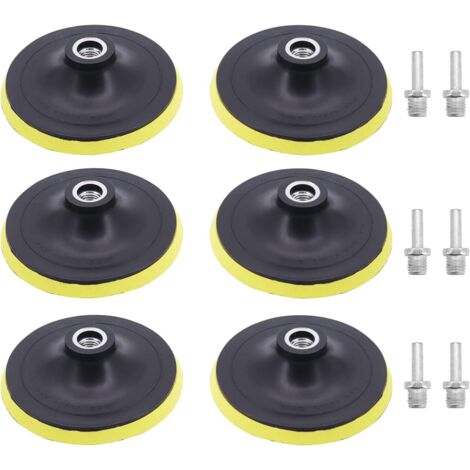 6 Pcs 5 Pouce 125mm Assiette de Ponçage avec M14 Mandrin Plateau de Ponçage pour Perceuse, Meuleuse d'angle (1/5)