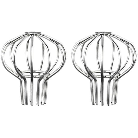Lot de 2 protections de gouttière en acier inoxydable pour gouttière, protection contre les feuilles, la mousse, la boue et les débris (convient pour un trou de 50 mm de diamètre) (1/5)