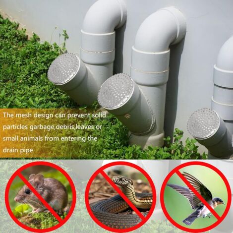 6 Pièces Crapaudine De Gouttière Aluminium - Filtre Anti-Feuilles Protection Débris Pour Tuyaux Évacuation
