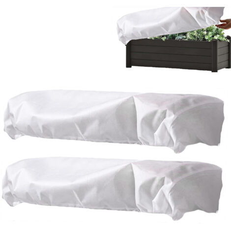Housse de protection pour jardinière surélevée avec cordon de serrage ,Protection contre gel et gel,Pour pots de fleurs, cultures, légumes, fruits d'extérieur (1/5)