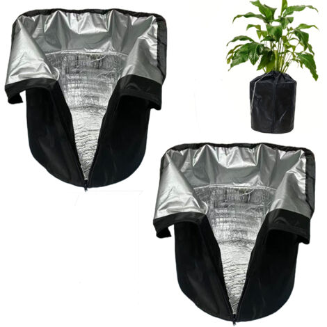 Lot de 2 protections thermiques pour plantes, protection hivernale pour plantes en pot, protection contre le froid, protection contre le gel, sac de protection réutilisable pour plantes en(45 x 50 cm) (1/5)