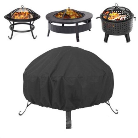 Housse de Protection pour BraséRos Barbecue ImperméAble Rond,Coupe-Vent, Housse brasero RéSistant à la DéChirure,Tissu Oxford 210D Housse pour Foyer Barbecue,Housses pour BraséRos (77x31cm) (1/5)