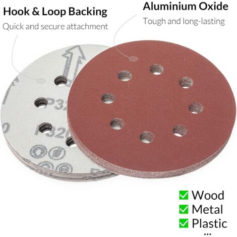 Disques Ponçage Orbite Aléatoire 125mm Grain 40 Zirconium - Lot De 10 - Abrasif Haute Performance Anti-Bouchage