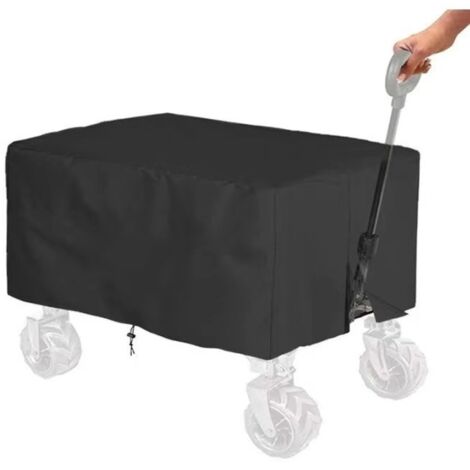 Housse de pluie imperméable et résistante aux déchirures pour chariot de jardin et de camping, avec cordon de serrage à l'ourlet et fermeture à boucle (97 x 61 x 56 cm) (1/5)